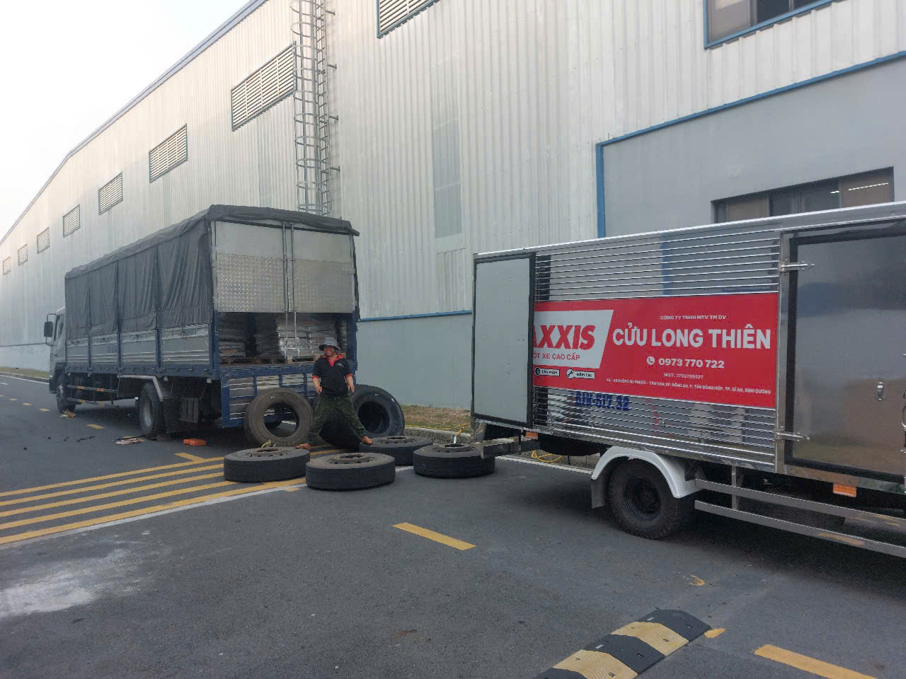 THAY LỐP XE TẢI, XE BEN, CONTAINER TẠI CHỖ – PHỤC VỤ KCN, CẢNG, QUỐC LỘ TẠI BÌNH DƯƠNG